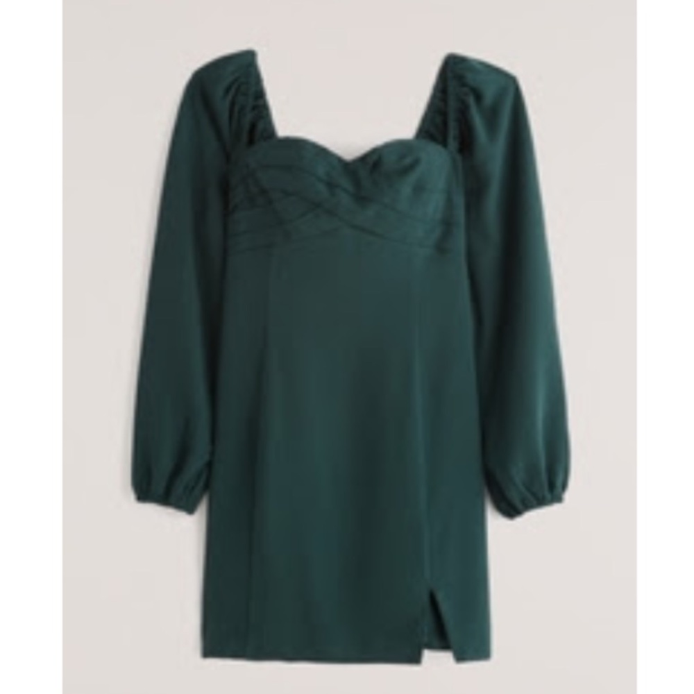 Abercrombie green satin dress